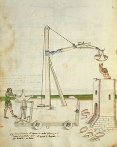 Progetto per una gru per la costruzione di una torre, illustrazione da 
